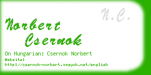 norbert csernok business card